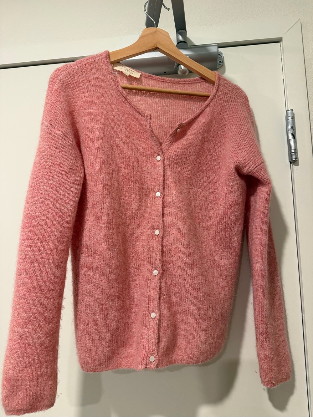 Sezane rosewood mohair alpaca cardigan